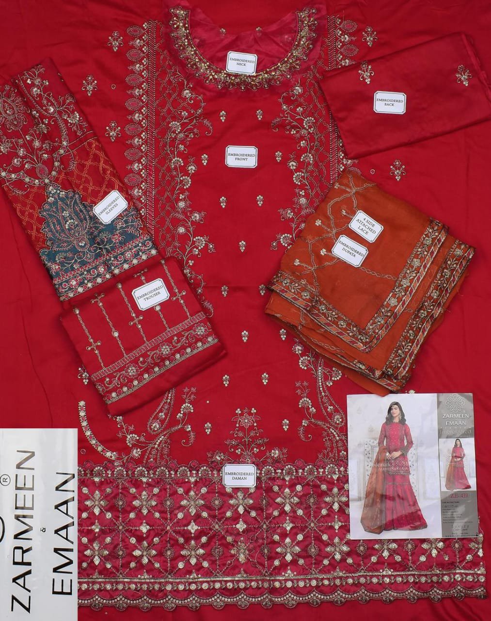 3 Pcs Women's Unstitched