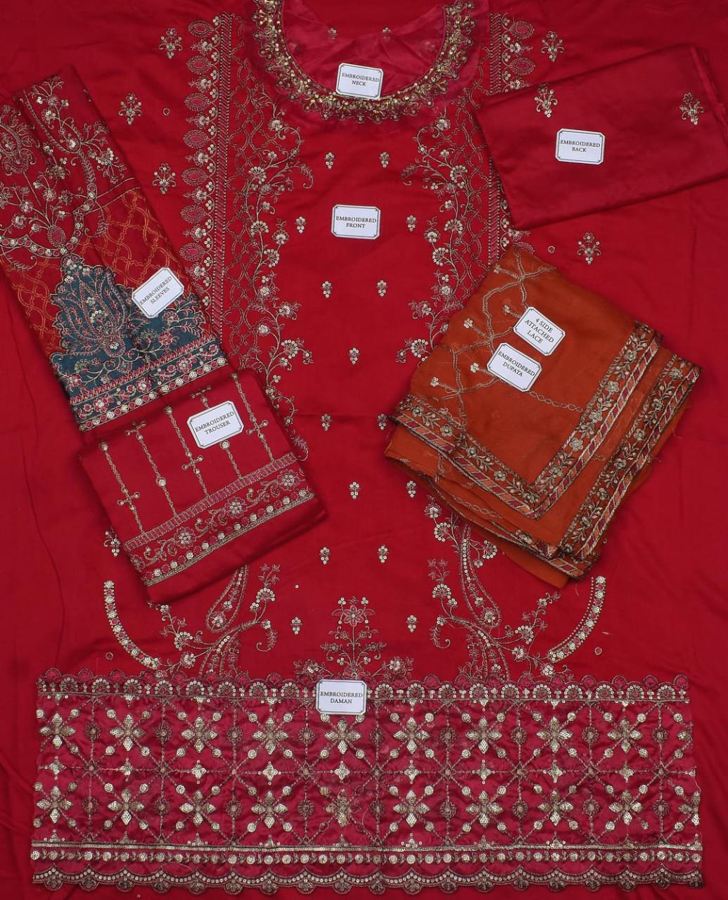 3 Pcs Women's Unstitched