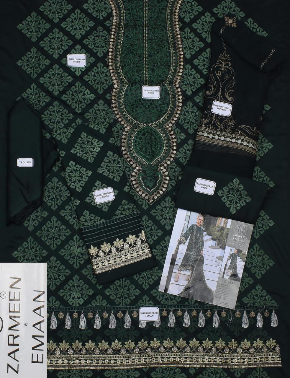 3 Pcs Women's Unstitched