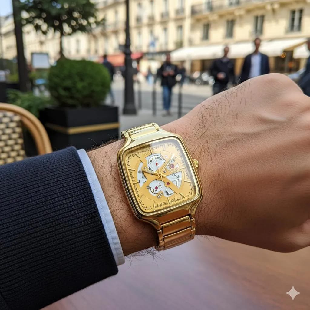 Jubilé Gold-Tone Skeleton watch