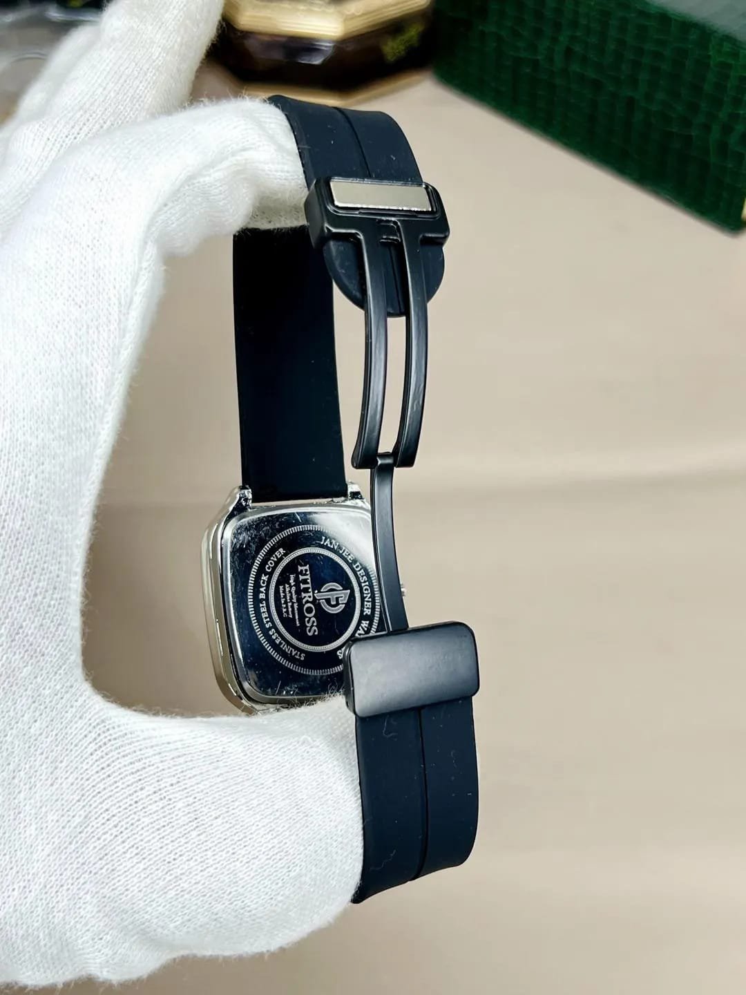 Men's Square Rhodium