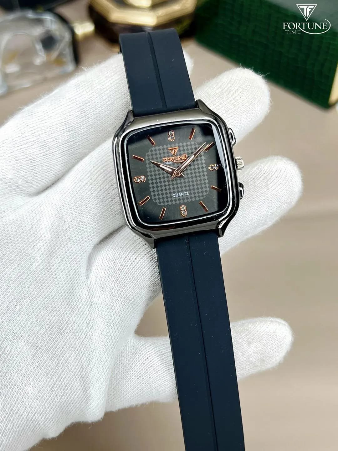 Men's Square Rhodium