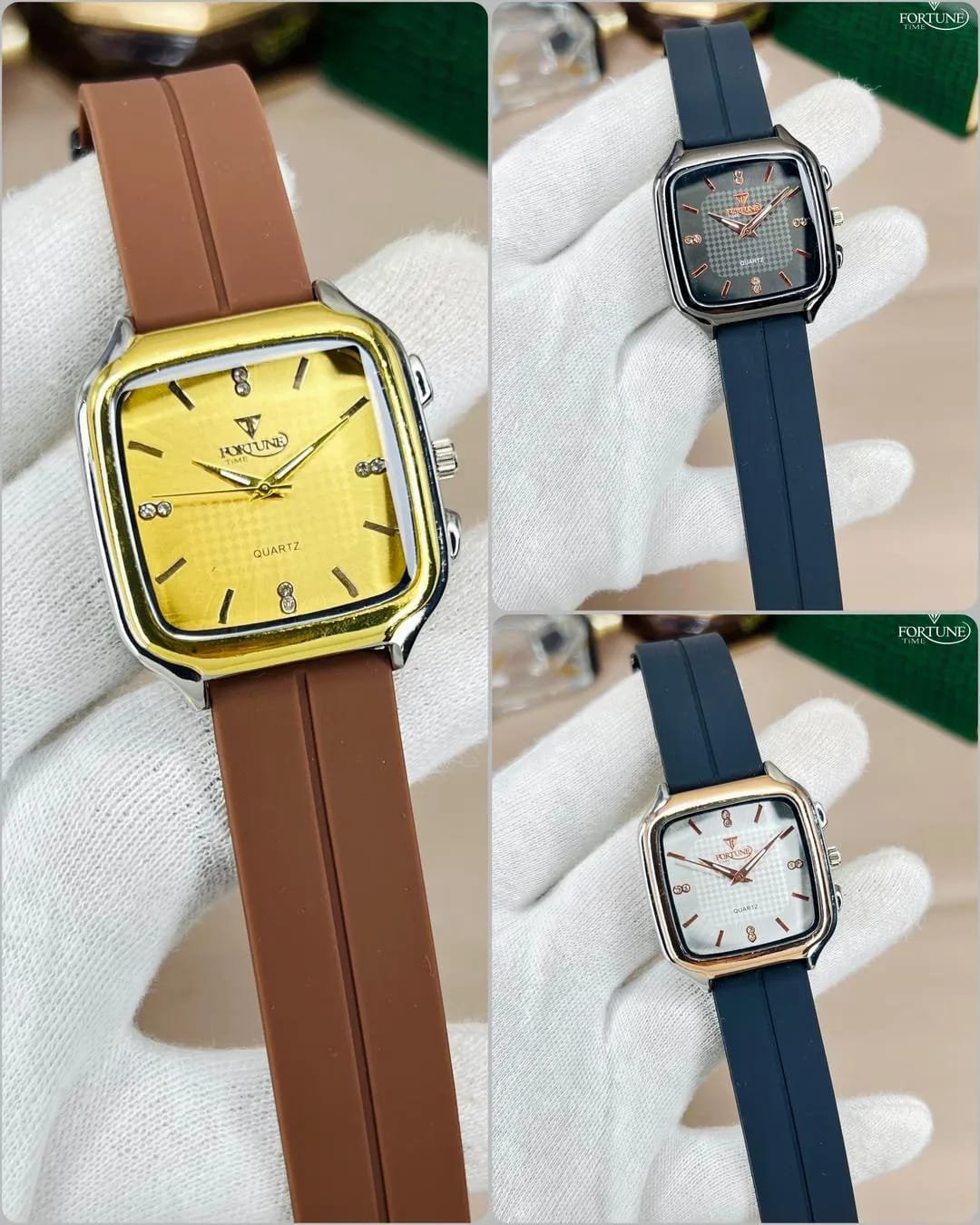 Men's Square Rhodium