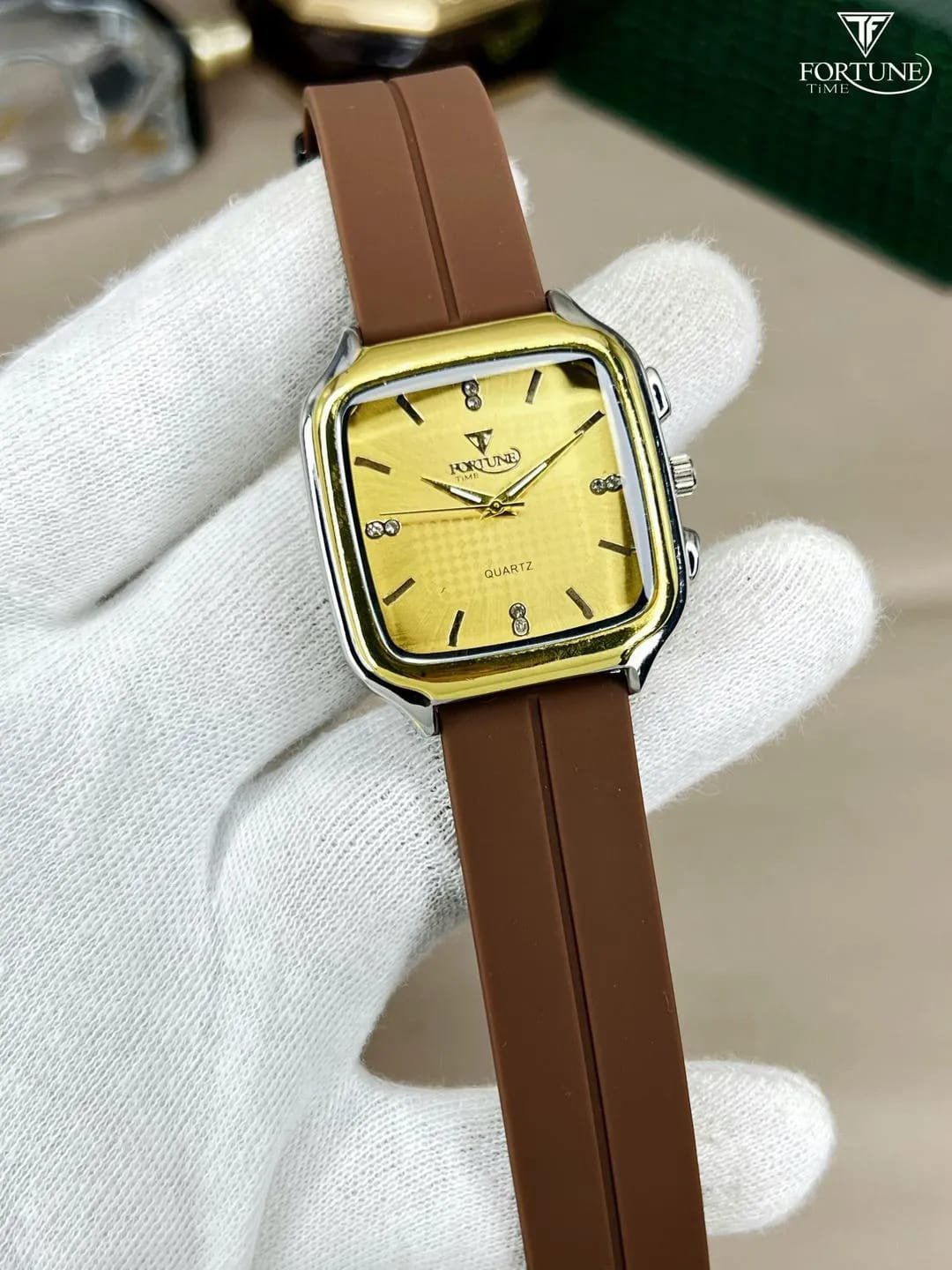 Men's Square Rhodium