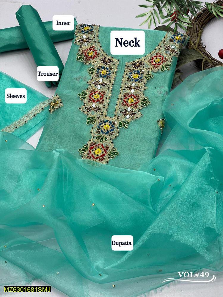 3 Pcs Women's Unstitched