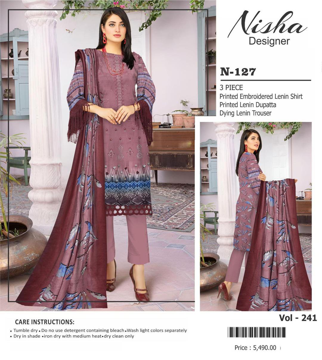 3 Pcs Women's Unstitched