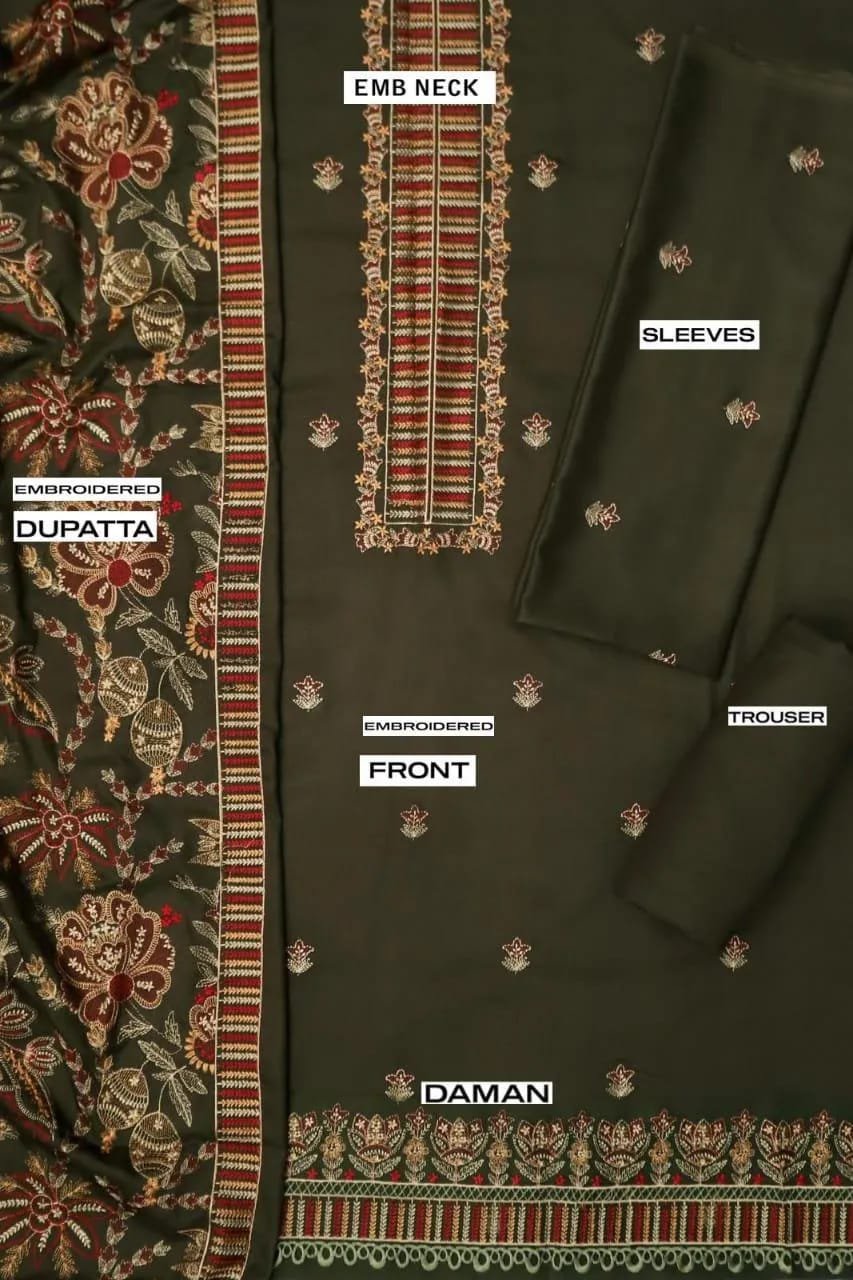 3 Pcs Women's Unstitched