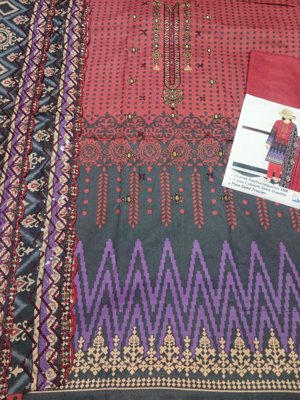 3 Pcs Women's Unstitched