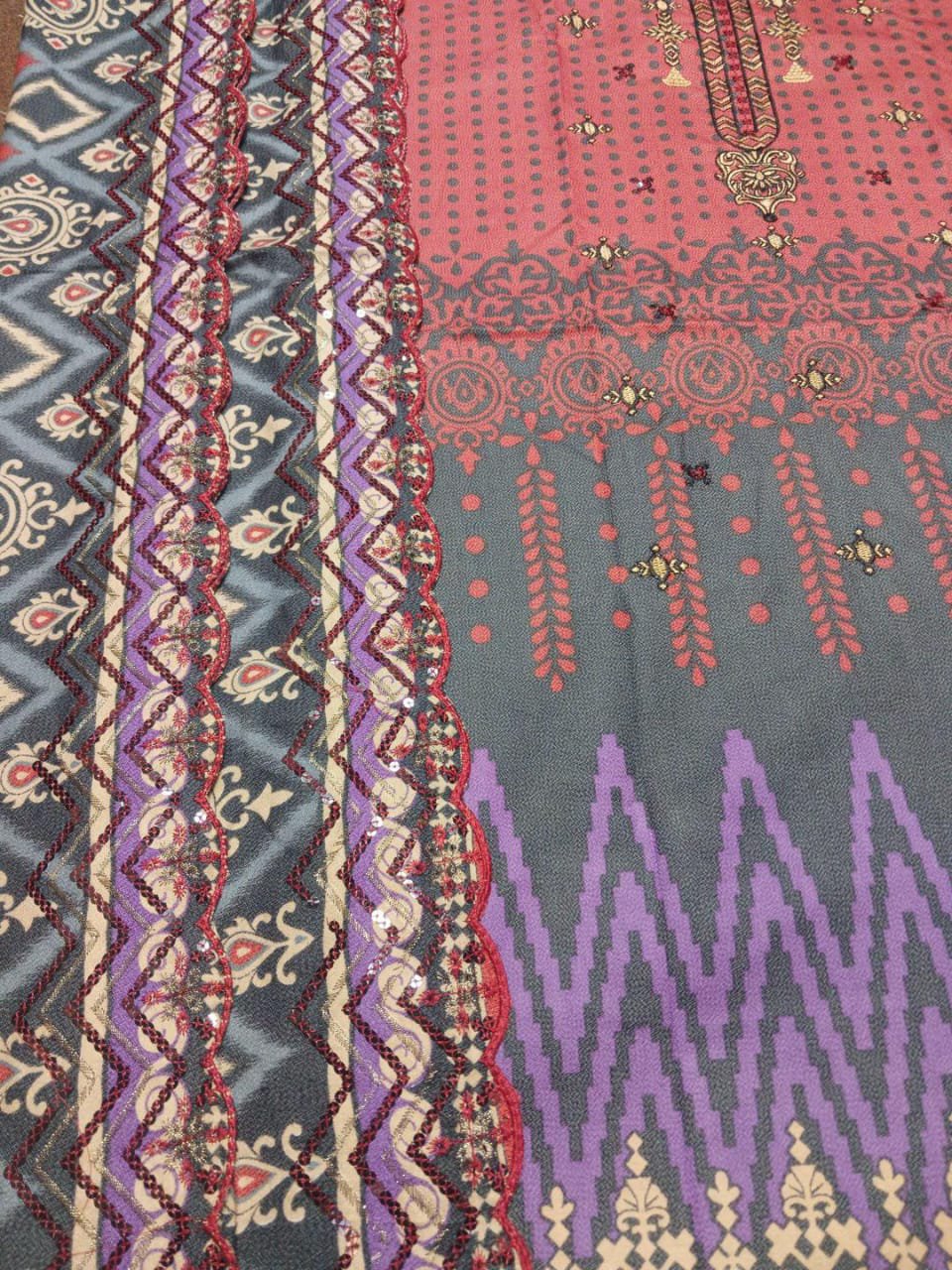 3 Pcs Women's Unstitched