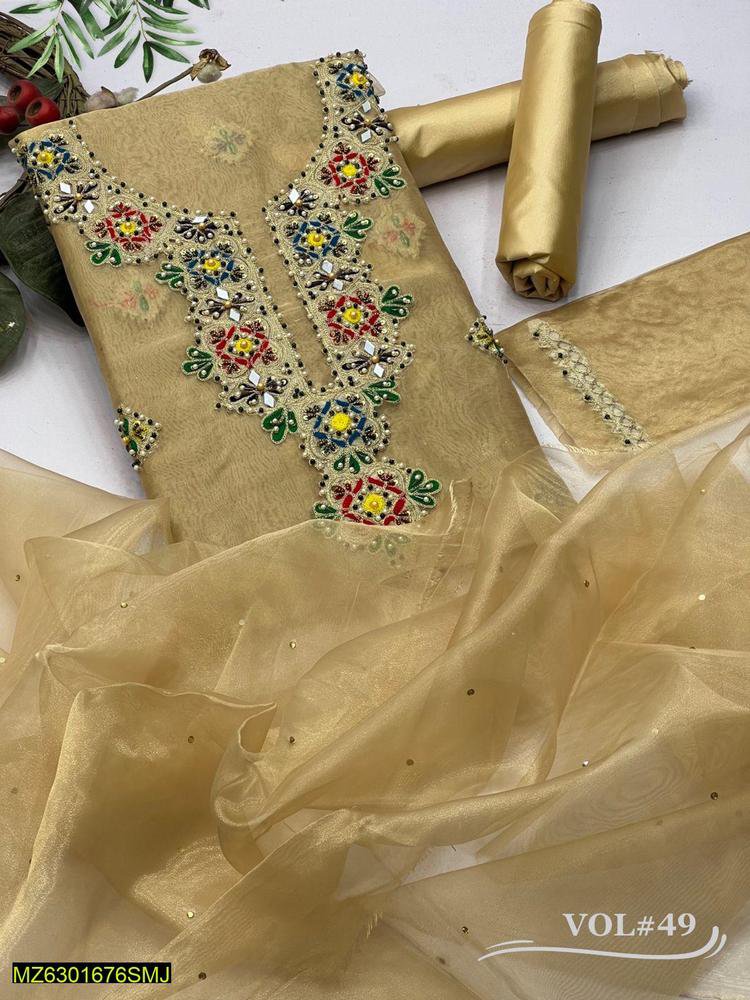 3 Pcs Women's Unstitched