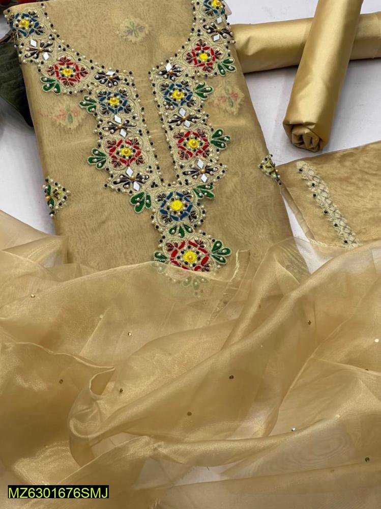 3 Pcs Women's Unstitched