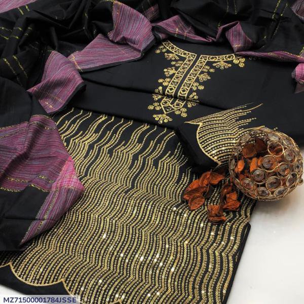 3 Pcs Women's Unstitched