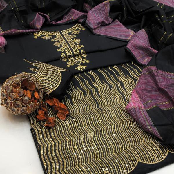 3 Pcs Women's Unstitched