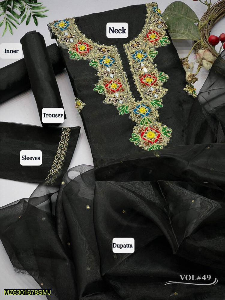 3 Pcs Women's Unstitched