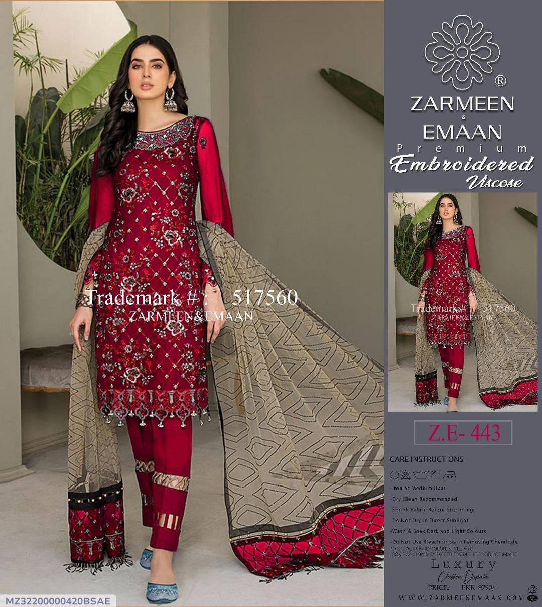 3 Pcs Women's Unstitched