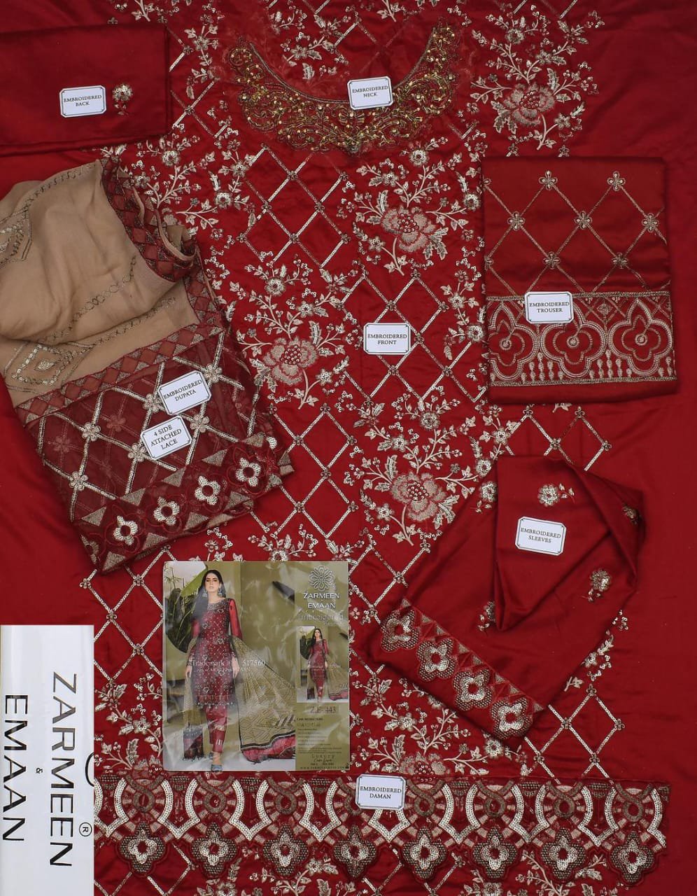 3 Pcs Women's Unstitched