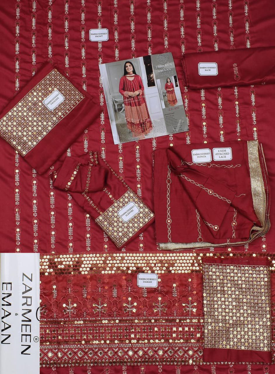 3 Pcs Women's Unstitched