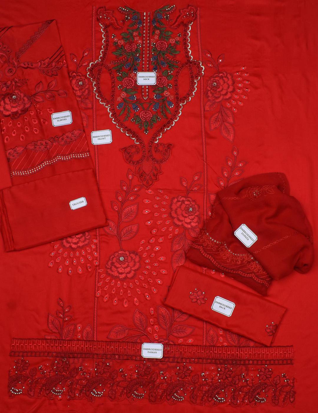 3 Pcs Women's Unstitched