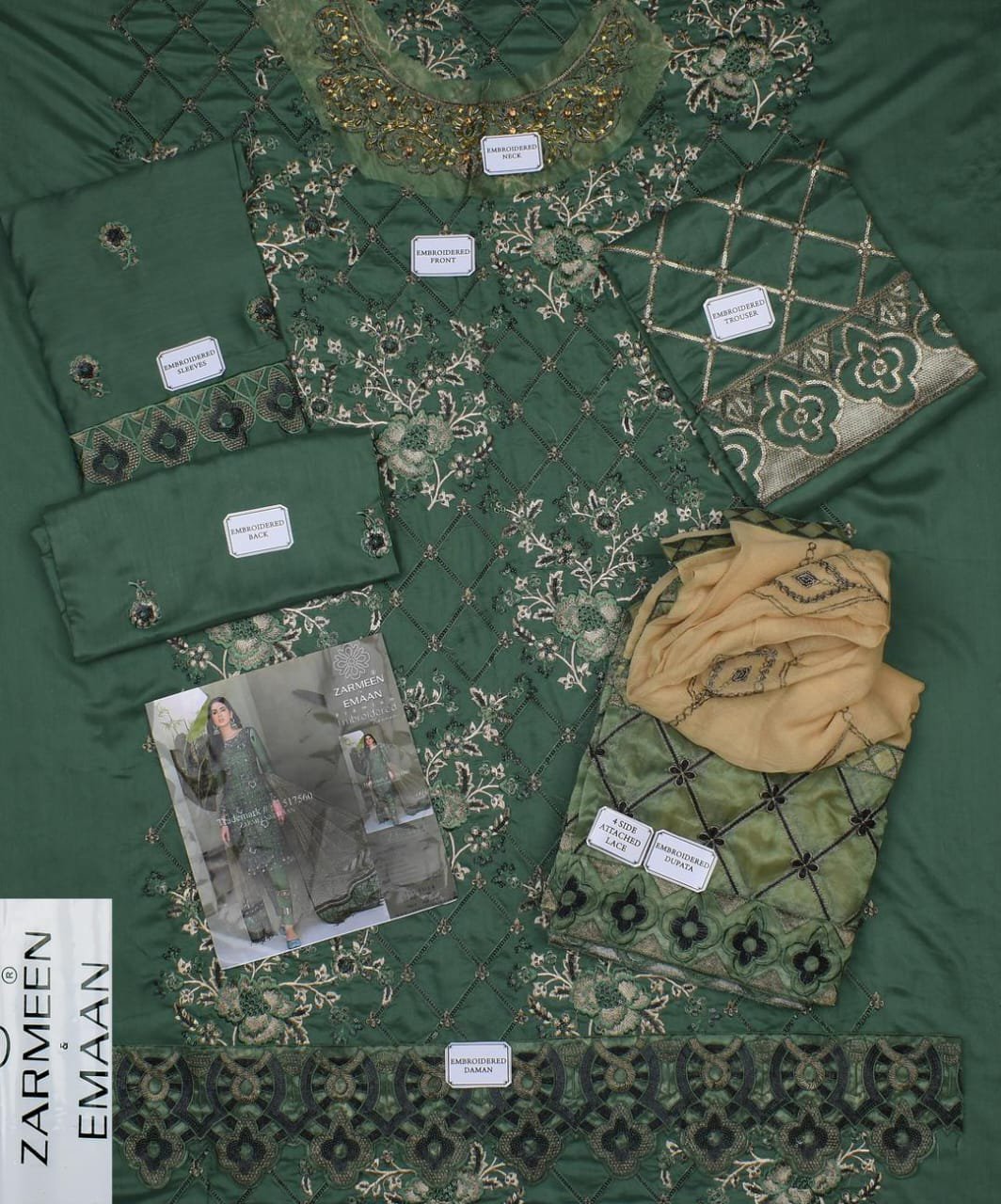 3 Pcs Women's Unstitched