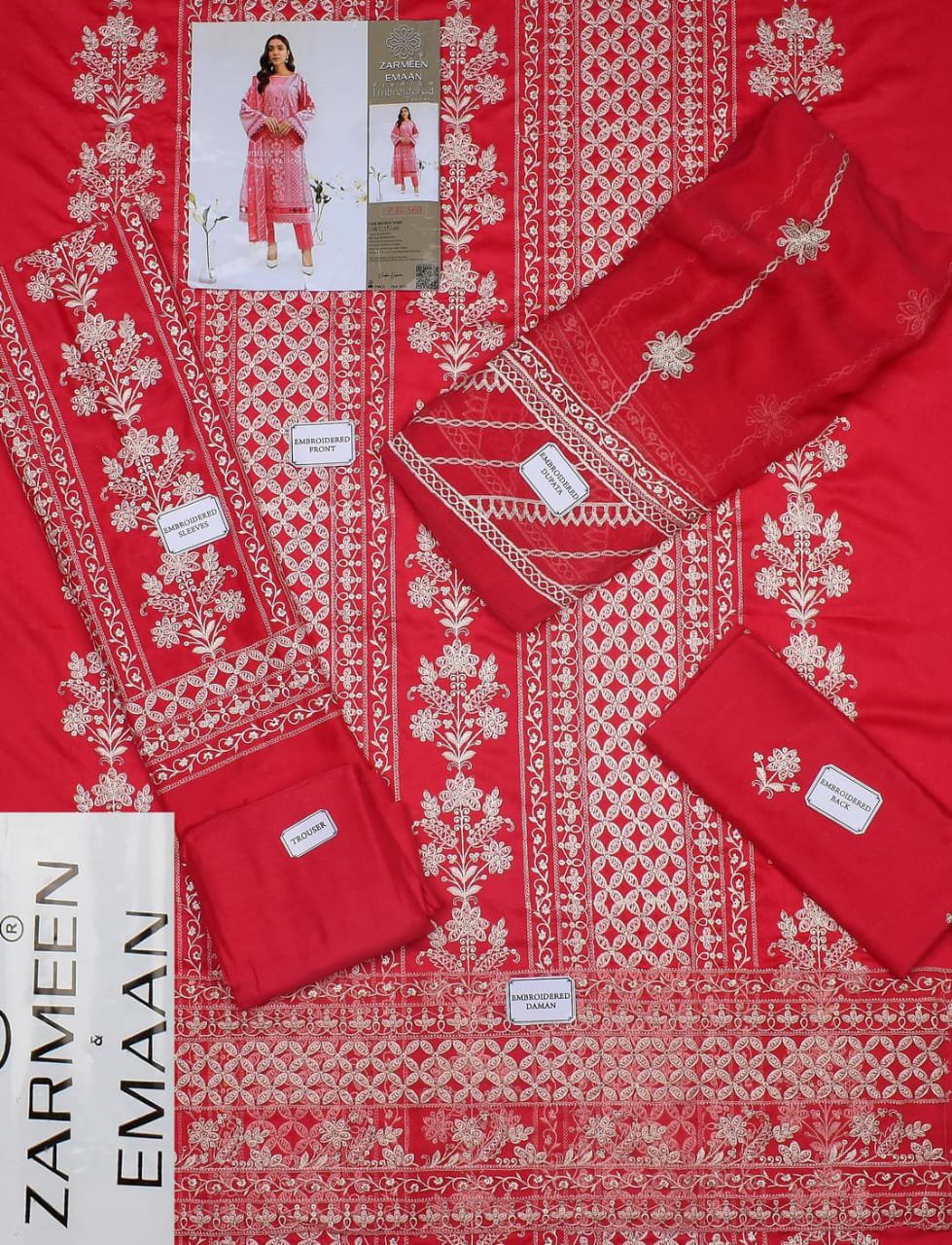 3 Pcs Women's Unstitched