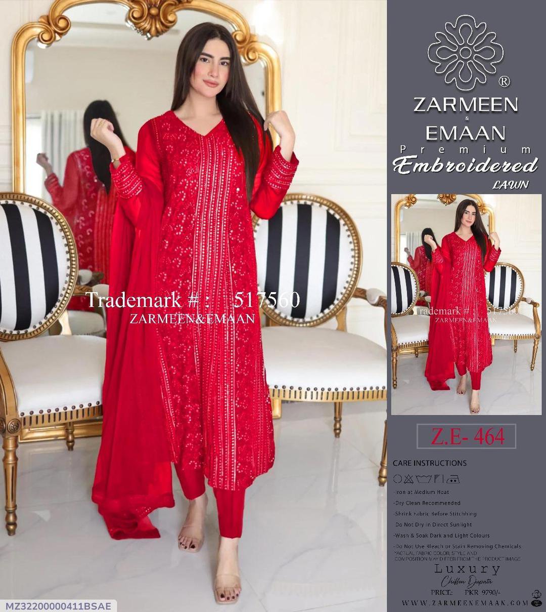 3 Pcs Women's Unstitched