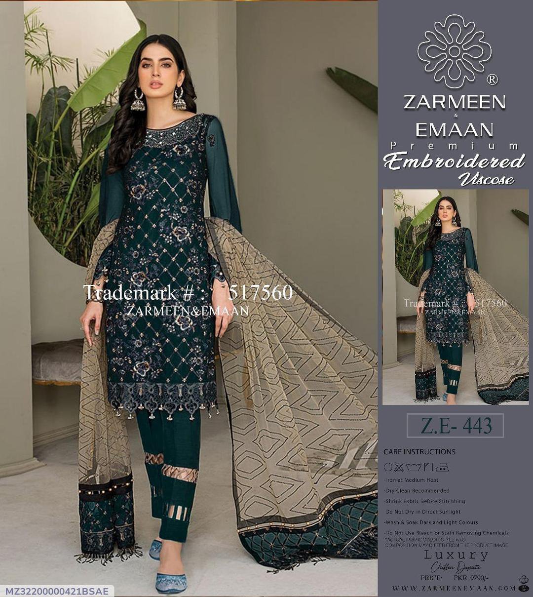 3 Pcs Women's Unstitched