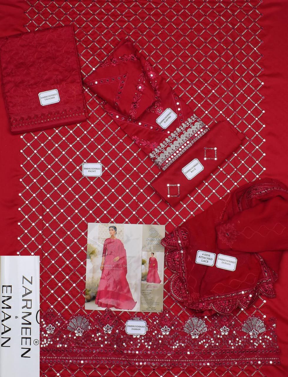 3 Pcs Women's Unstitched