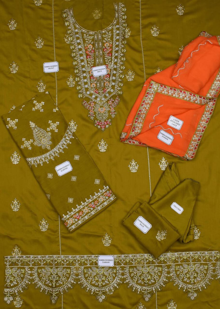 3 Pcs Women's Unstitched