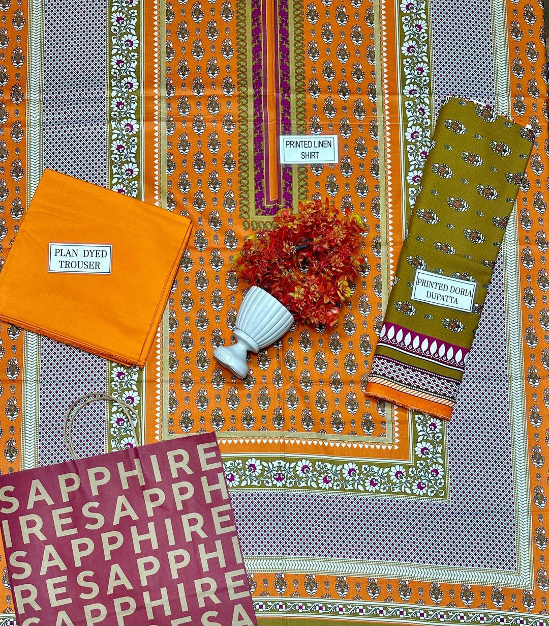 3 Pcs Women's Unstitched