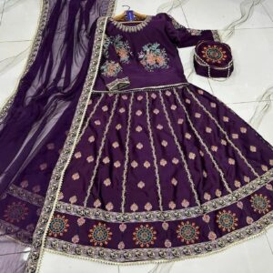 Embroidered Silk Lehenga