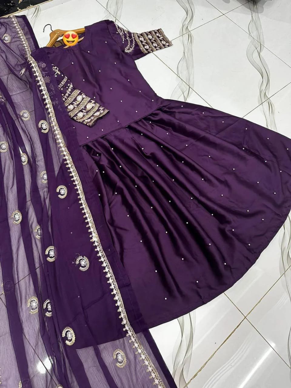 Silk Embroidered Lehenga