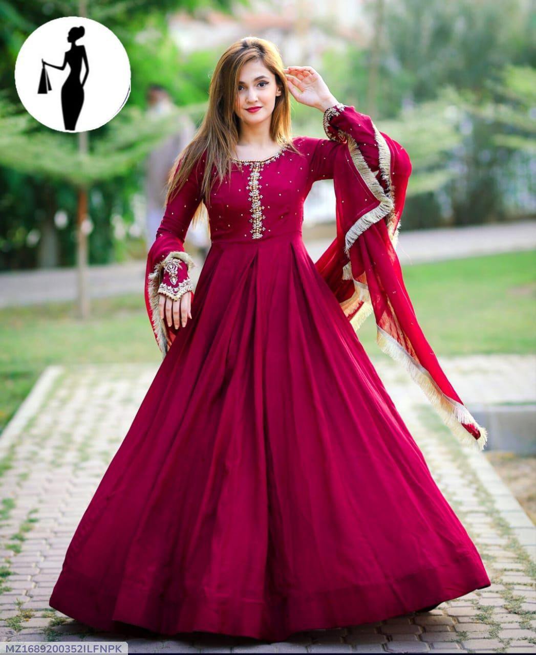 Stitched Embroidered Maxi