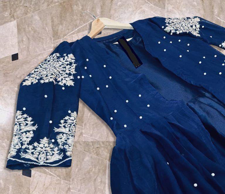 Embroidered Maxi Set with Trouser