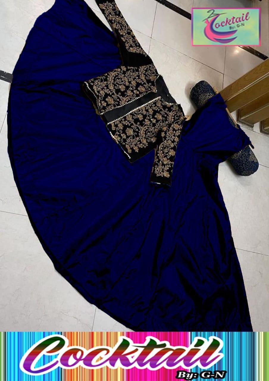 Embroidered Shamoz Silk Maxi