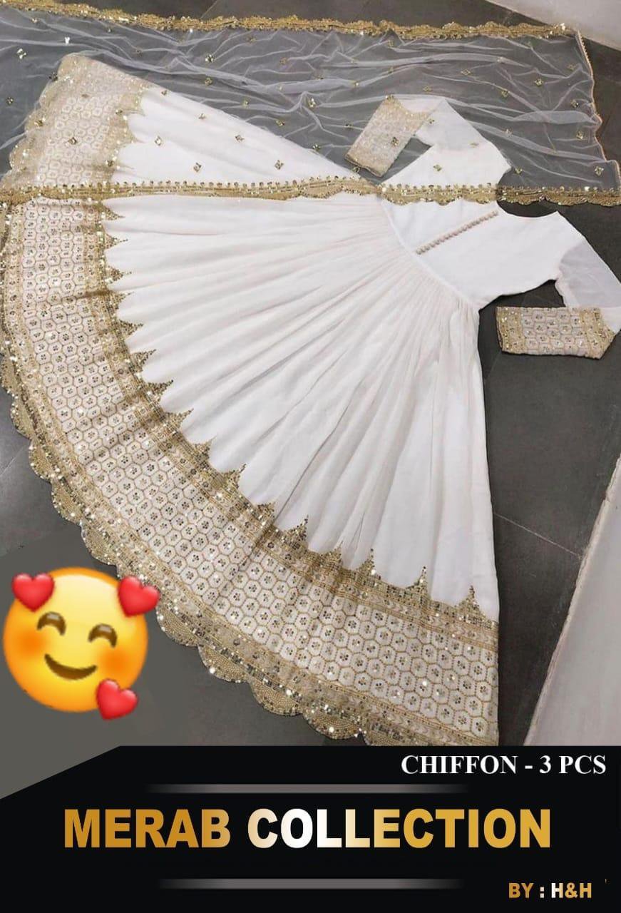 Chiffon Embroidered Maxi