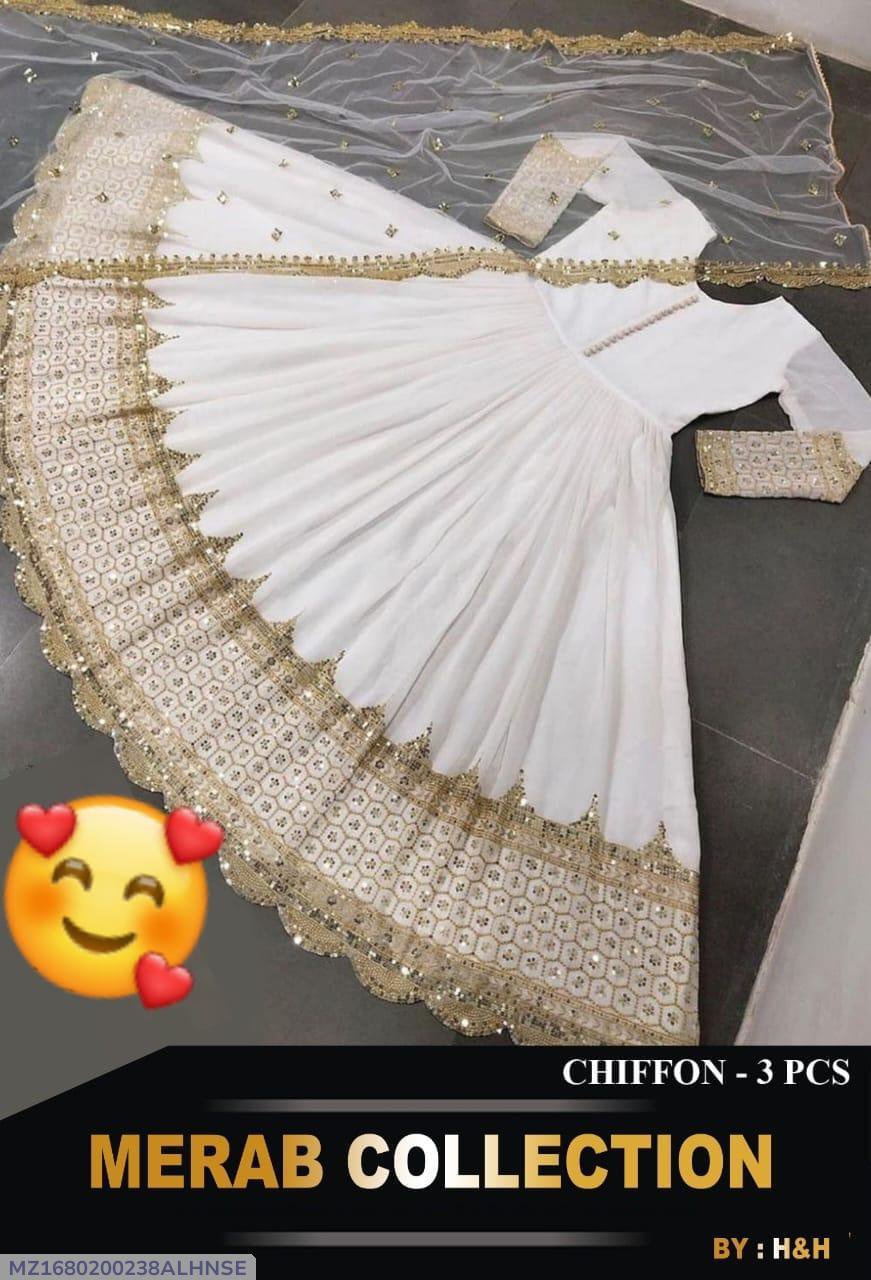 Chiffon Embroidered Maxi