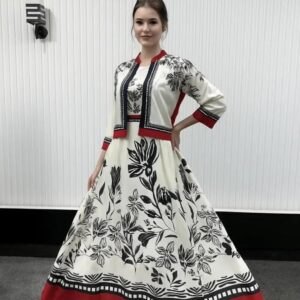 Swiss Lawn Printed Maxi and Jacket