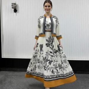 Printed Maxi and Jacket