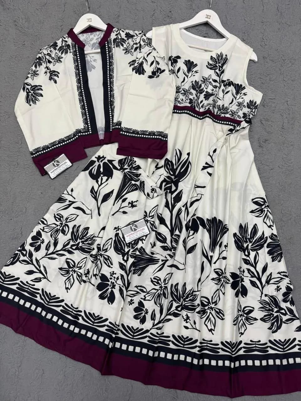 Printed Maxi and Jacket