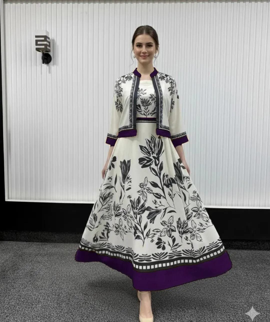 Printed Maxi and Jacket