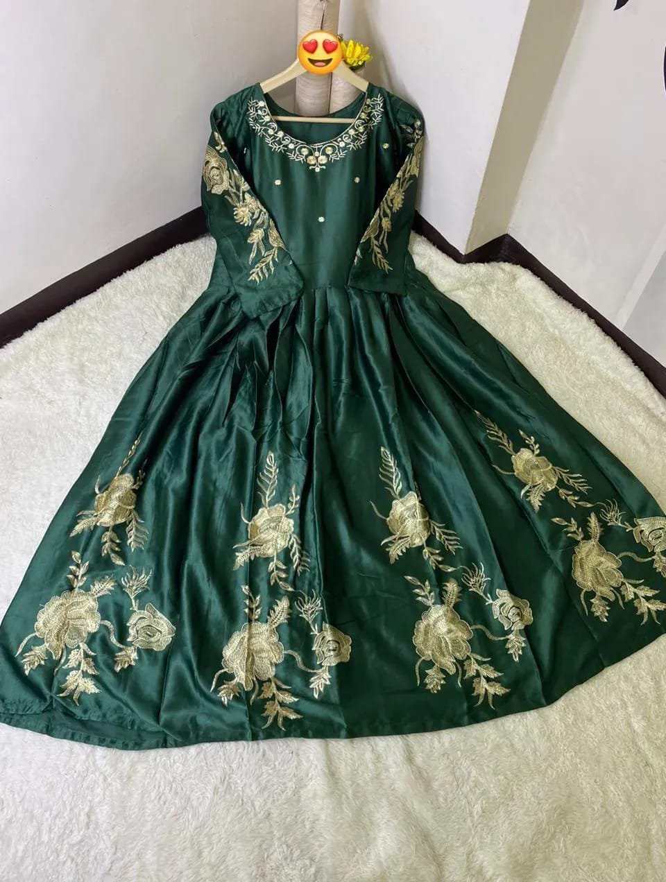 Silk Embroidered Maxi