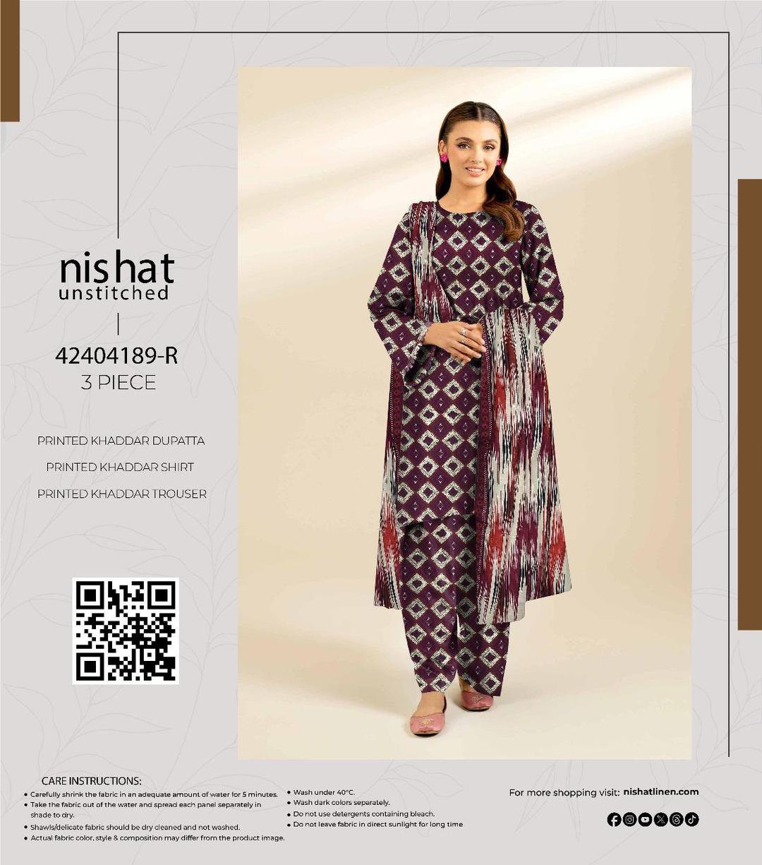 Printed Khaddar Suit