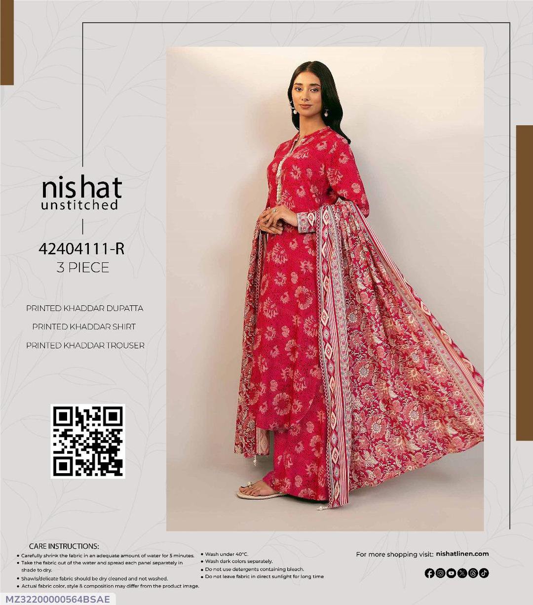 Printed Khaddar Suit