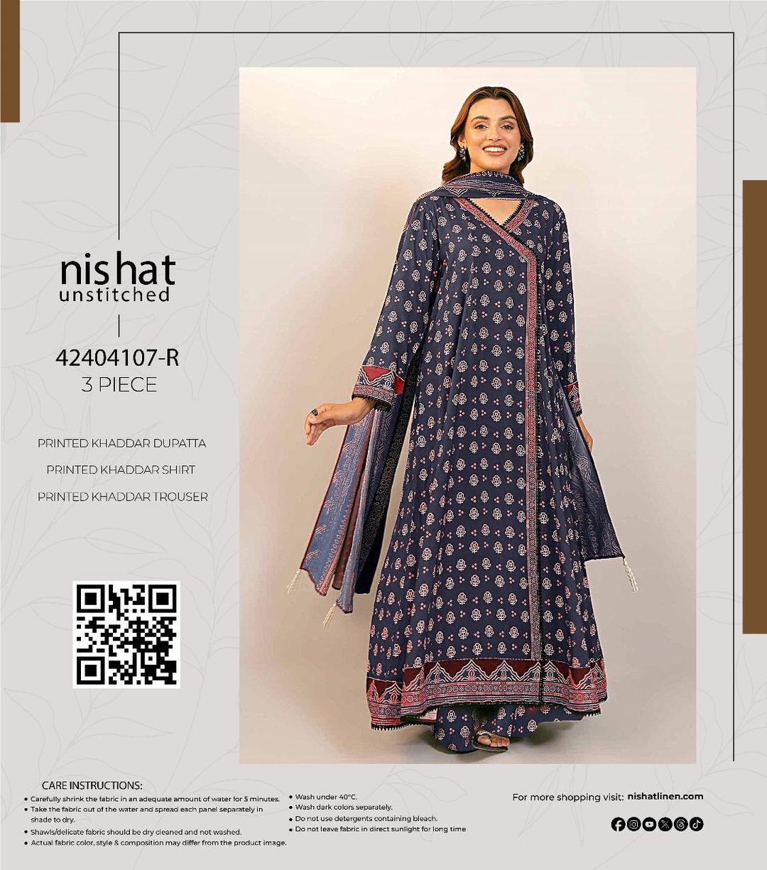 Printed Khaddar Suit