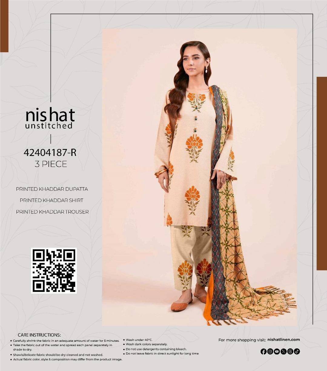 Printed Khaddar Suit