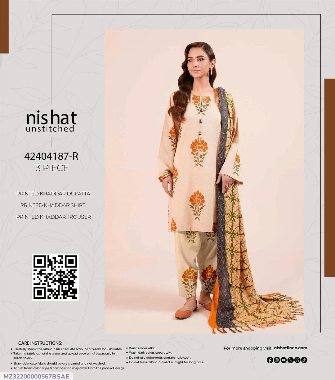 Printed Khaddar Suit