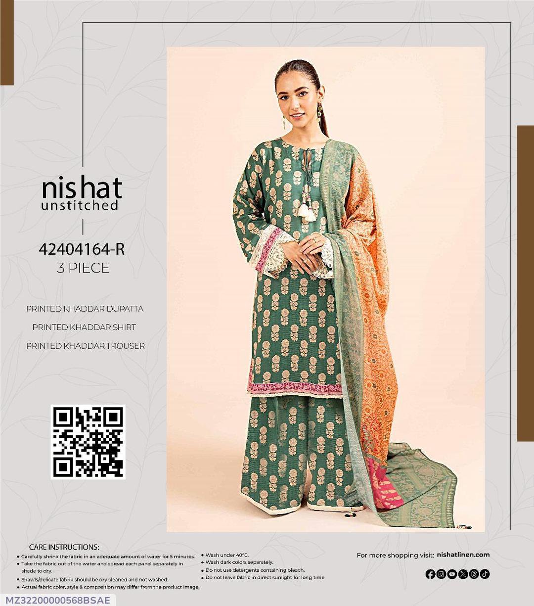 Printed Khaddar Suit