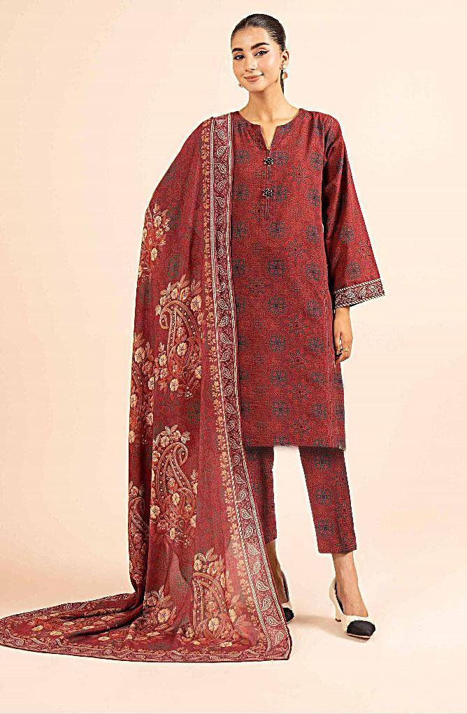 Printed Khaddar Suit