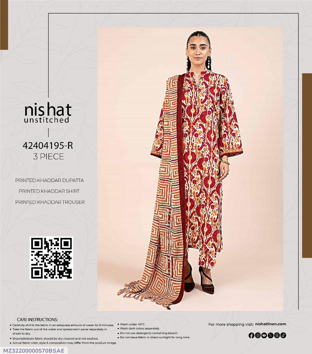 Printed Khaddar Suit