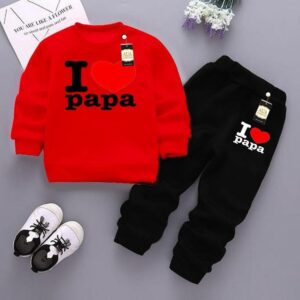 Fleece Printed Sweatshirt Tracksuit